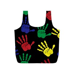 Handprints Hand Print Colourful Full Print Recycle Bags (s)  by Celenk