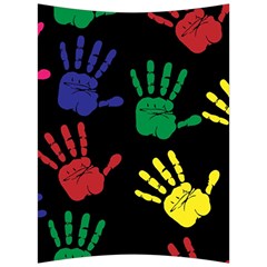 Handprints Hand Print Colourful Back Support Cushion by Celenk