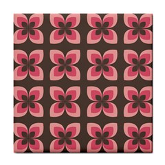 Floral Retro Abstract Flowers Tile Coasters by Celenk