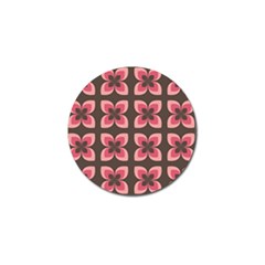 Floral Retro Abstract Flowers Golf Ball Marker (4 Pack) by Celenk