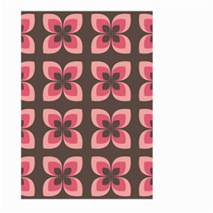 Floral Retro Abstract Flowers Large Garden Flag (two Sides) by Celenk