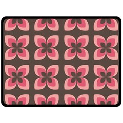 Floral Retro Abstract Flowers Double Sided Fleece Blanket (large)  by Celenk