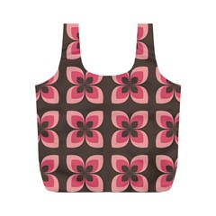 Floral Retro Abstract Flowers Full Print Recycle Bags (m) 