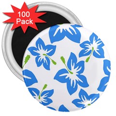 Hibiscus Wallpaper Flowers Floral 3  Magnets (100 Pack) by Celenk