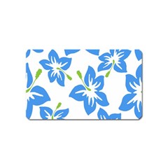 Hibiscus Wallpaper Flowers Floral Magnet (name Card) by Celenk