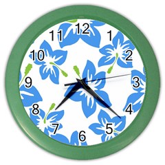 Hibiscus Wallpaper Flowers Floral Color Wall Clocks by Celenk