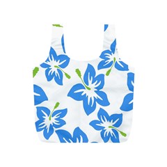 Hibiscus Wallpaper Flowers Floral Full Print Recycle Bags (s)  by Celenk