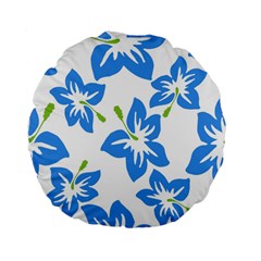 Hibiscus Wallpaper Flowers Floral Standard 15  Premium Flano Round Cushions by Celenk