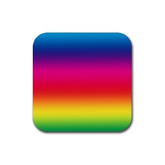 Spectrum Background Rainbow Color Rubber Coaster (square)  by Celenk