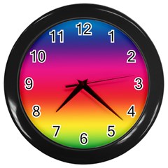 Spectrum Background Rainbow Color Wall Clocks (black) by Celenk