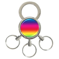 Spectrum Background Rainbow Color 3-ring Key Chains by Celenk