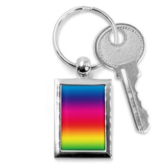 Spectrum Background Rainbow Color Key Chains (rectangle)  by Celenk