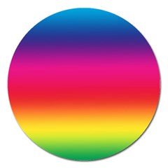 Spectrum Background Rainbow Color Magnet 5  (round) by Celenk