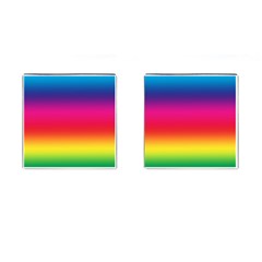 Spectrum Background Rainbow Color Cufflinks (square) by Celenk