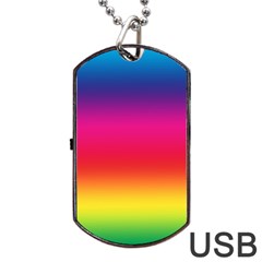 Spectrum Background Rainbow Color Dog Tag Usb Flash (one Side) by Celenk