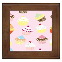 Cupcakes Wallpaper Paper Background Framed Tiles by Celenk