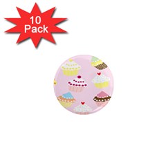 Cupcakes Wallpaper Paper Background 1  Mini Magnet (10 Pack)  by Celenk