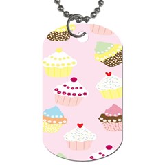 Cupcakes Wallpaper Paper Background Dog Tag (one Side) by Celenk