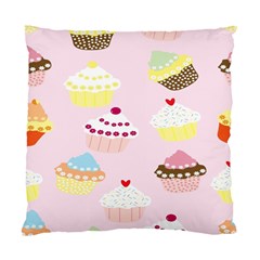 Cupcakes Wallpaper Paper Background Standard Cushion Case (two Sides) by Celenk