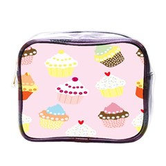 Cupcakes Wallpaper Paper Background Mini Toiletries Bags by Celenk