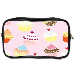 Cupcakes Wallpaper Paper Background Toiletries Bags by Celenk