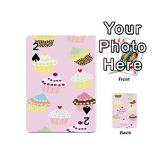 Cupcakes Wallpaper Paper Background Playing Cards 54 (mini)  by Celenk