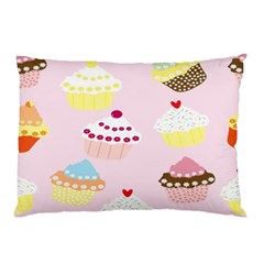 Cupcakes Wallpaper Paper Background Pillow Case (two Sides) by Celenk