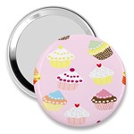 Cupcakes Wallpaper Paper Background 3  Handbag Mirrors Front