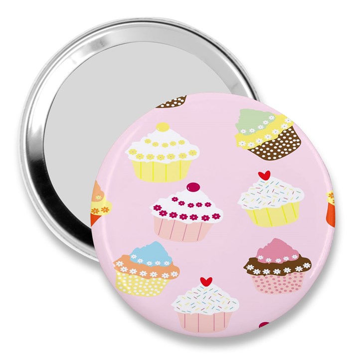 Cupcakes Wallpaper Paper Background 3  Handbag Mirrors