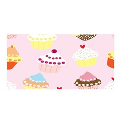 Cupcakes Wallpaper Paper Background Satin Wrap by Celenk