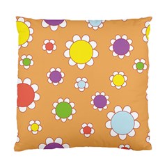 Floral Flowers Retro 1960s 60s Standard Cushion Case (one Side) by Celenk