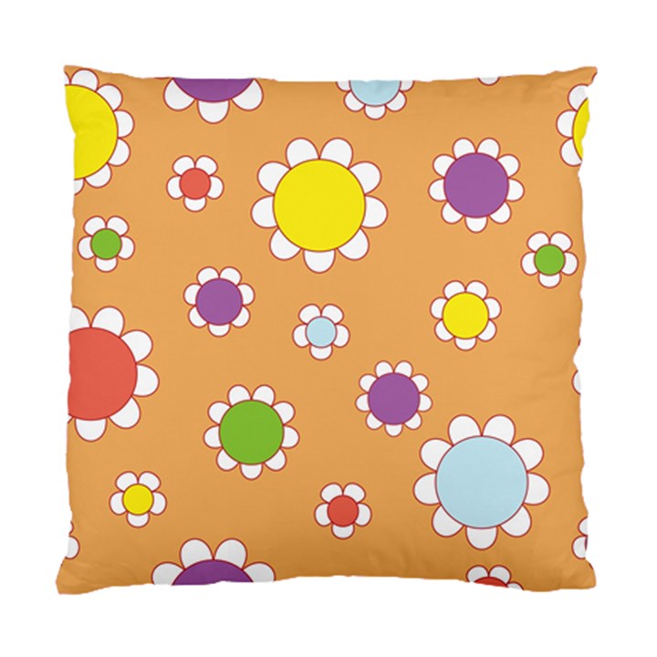 Floral Flowers Retro 1960s 60s Standard Cushion Case (One Side)