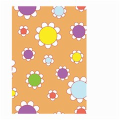 Floral Flowers Retro 1960s 60s Small Garden Flag (two Sides) by Celenk