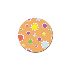 Floral Flowers Retro 1960s 60s Golf Ball Marker (10 Pack) by Celenk