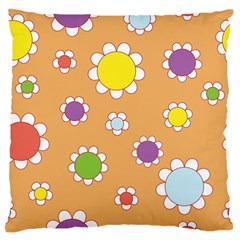 Floral Flowers Retro 1960s 60s Standard Flano Cushion Case (two Sides) by Celenk