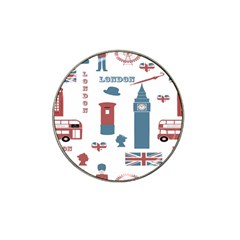 London Icons Symbols Landmark Hat Clip Ball Marker (4 Pack) by Celenk