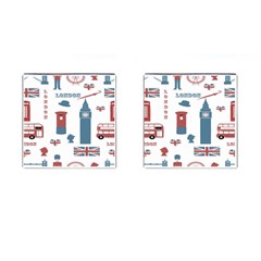 London Icons Symbols Landmark Cufflinks (square) by Celenk