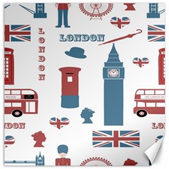 London Icons Symbols Landmark Canvas 16  X 16   by Celenk