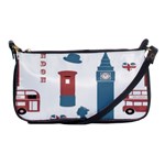 London Icons Symbols Landmark Shoulder Clutch Bags Front