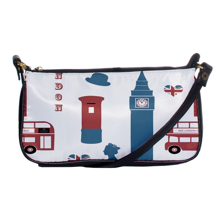 London Icons Symbols Landmark Shoulder Clutch Bags