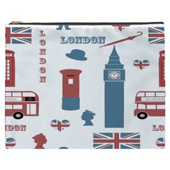 London Icons Symbols Landmark Cosmetic Bag (xxxl)  by Celenk