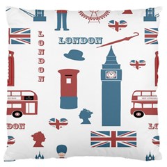 London Icons Symbols Landmark Standard Flano Cushion Case (one Side) by Celenk