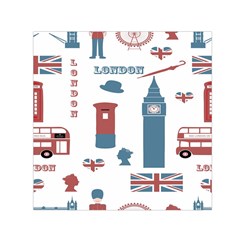 London Icons Symbols Landmark Small Satin Scarf (square) by Celenk