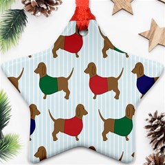 Dachshund Dog Cartoon Art Ornament (Star)