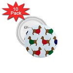 Dachshund Dog Cartoon Art 1.75  Buttons (10 pack) Front