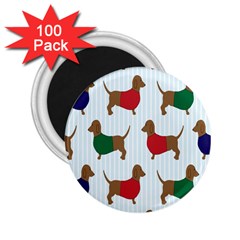 Dachshund Dog Cartoon Art 2.25  Magnets (100 pack) 