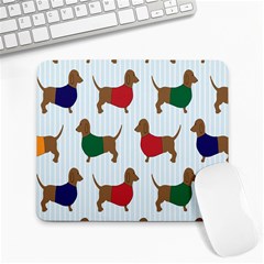 Dachshund Dog Cartoon Art Large Mousepads