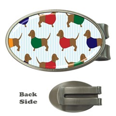 Dachshund Dog Cartoon Art Money Clips (Oval) 