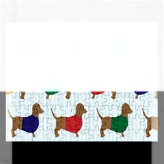 Dachshund Dog Cartoon Art Rectangular Jigsaw Puzzl