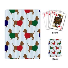 Dachshund Dog Cartoon Art Playing Card